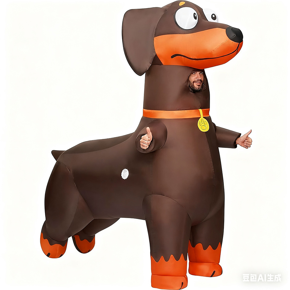 Cosplay Prop Business - Costume gonflable Teckel pour activités professionnelles,